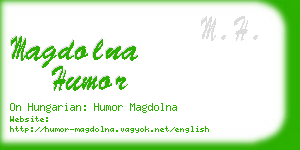 magdolna humor business card